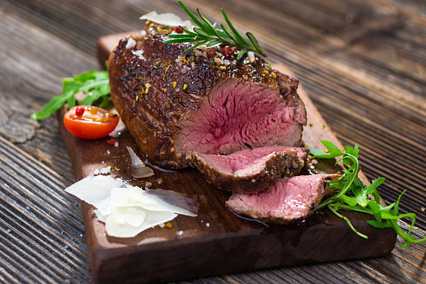 istock Sliced medium rare grilled Beef steak 504817786