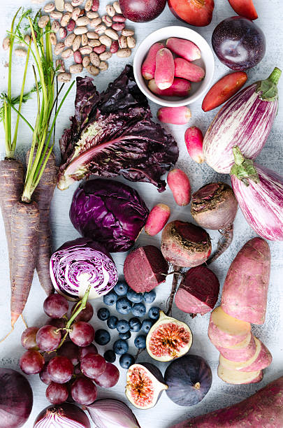 istock Assorted purple toned fruits and vegetables as a collection 504818229