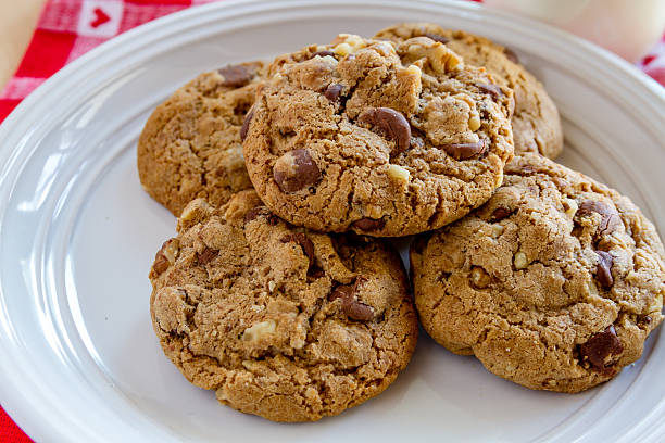 istock Homemade Chocolate Chip Cookies with Walnuts 504818519