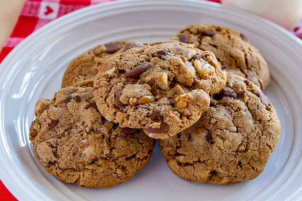 istock Homemade Chocolate Chip Cookies with Walnuts 504818525