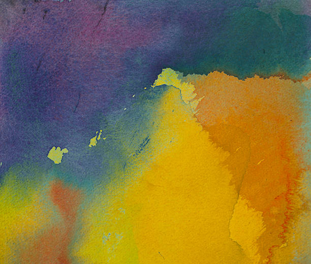 istock Abstract painted  ocher and blue  art backgrounds. 504819023