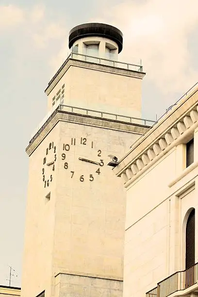 towerclock in Brescia in northern Italy