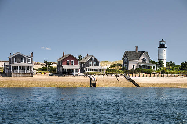 estate sabbia sul collo - cape cod bay foto e immagini stock