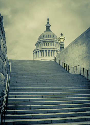 This photo was taken on 17 November 2013 on a cloudy gloomy day in Washington D.C.  This is a picture of the United States Capitol building.  This picture has an intentional green money tint to represent the greed of our nations leaders, the same as the greed of money.  The stairs represent the climb to the top of power.  While the Capitol building represent the corruption of the American government.