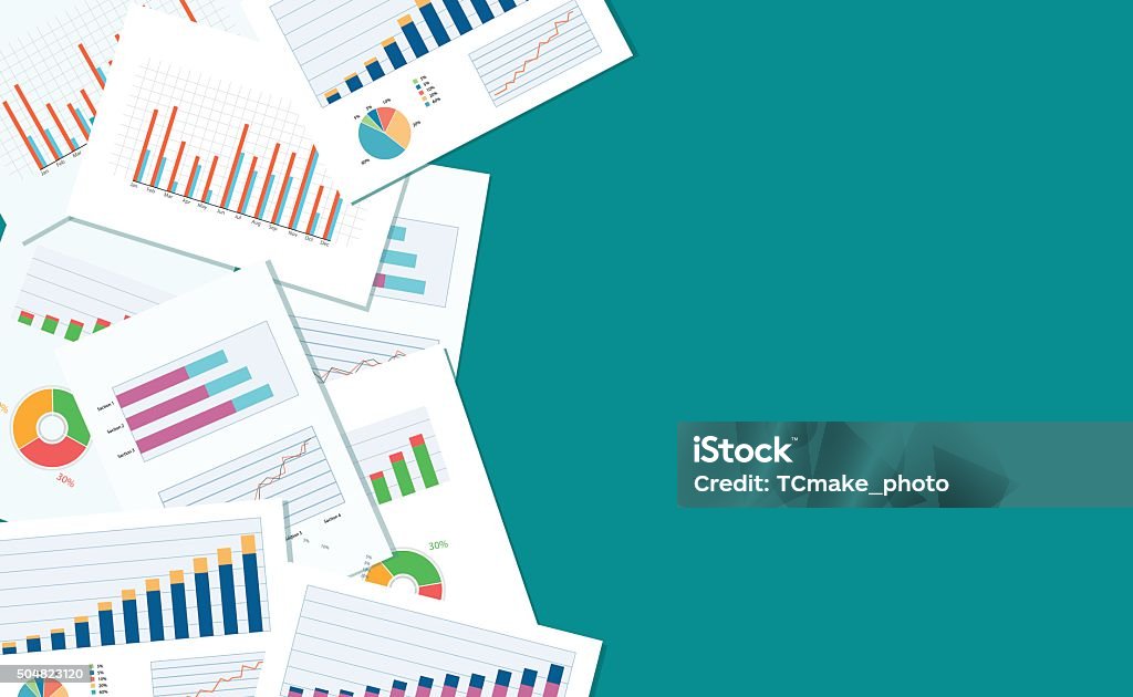 banner de negocio, Finanzas y de inversiones y dispositivo móvil para business.report papel - arte vectorial de Informe libre de derechos