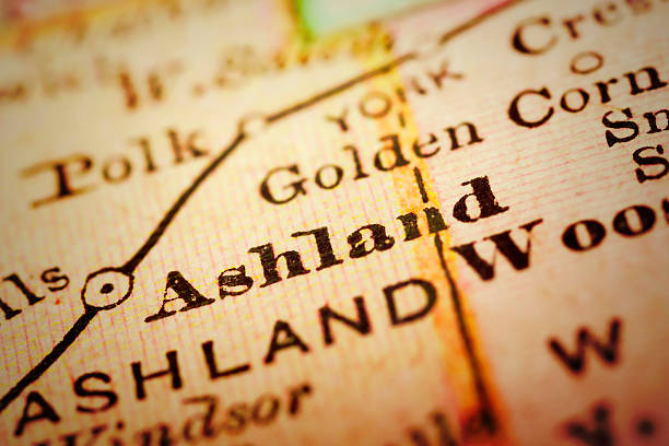 Ashland, Ohio on an Antique map