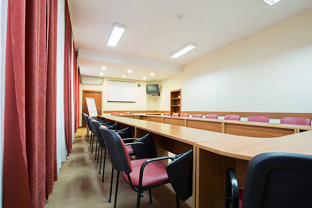 istock Interior of a boardroom 504826070