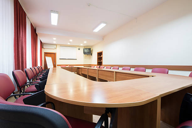 istock Interior of a boardroom 504826444