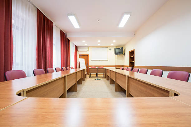istock Interior of a boardroom 504826898