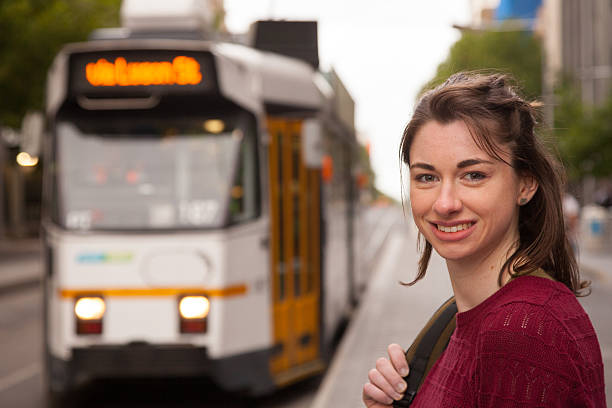 istock Young Woman Ready to Catch the Tram 504827924