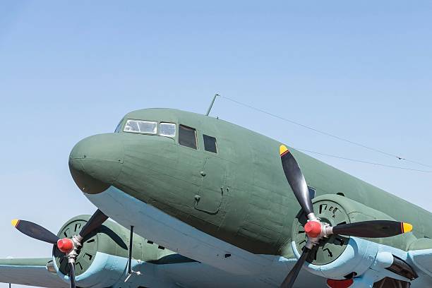 istock closeup part of the old plane with propellers 504828070