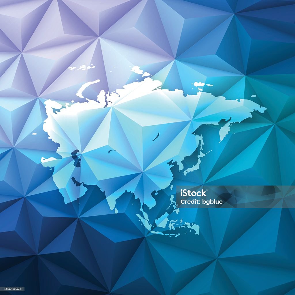Asia Poly Vector Asia On Abstract Polygonal Background Low Poly Geometric Stock ...