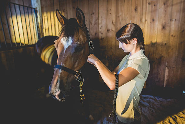 istock Woman with horse 504828640