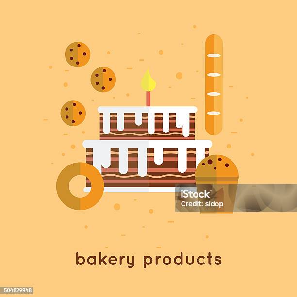 Bakery Baking Cakes Stock Illustration - Download Image Now - Baked, Bakery, Baking