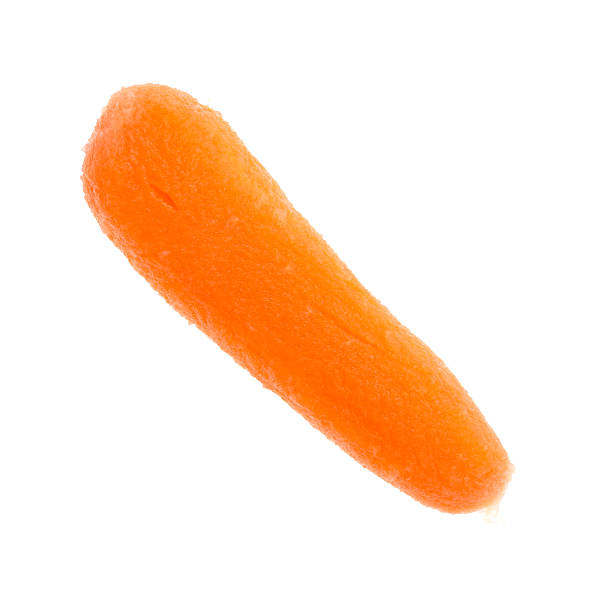 małe organic baby marchew na białym tle - baby carrot zdjęcia i obrazy z banku zdjęć