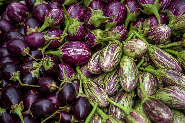 istock Eggplants on the market in Mumbai, India 504853088