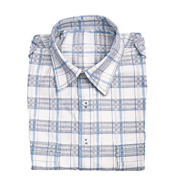 istock Striped men's shirt on white background 504853192