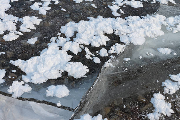 istock Cracks on an ice surface of the river 504854366