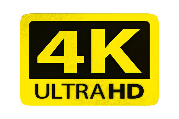 4 k ultra hd icono - 720p fotografías e imágenes de stock