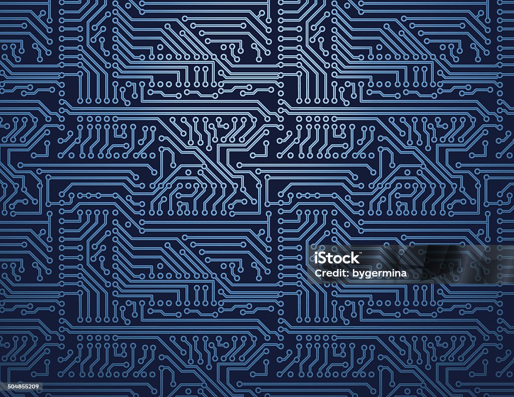 Vector blue circuit board background Vector dark blue circuit board technology background Circuit Board stock vector