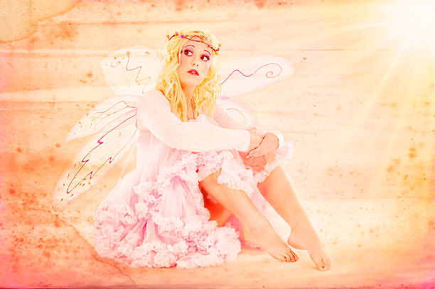 3D rendering of a beautiful fantasy fairy isolated on white background