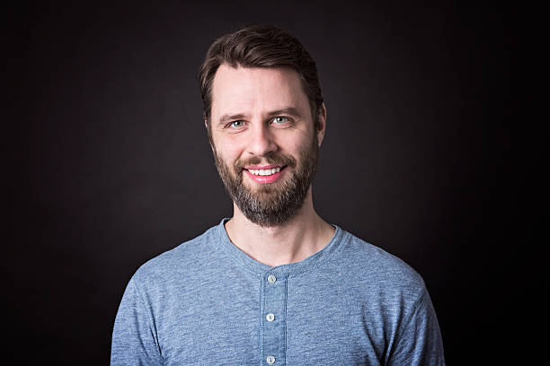 istock Portrait of a men with beard and mustache in studio 504856878