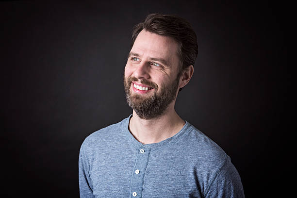 istock Portrait of a men with beard and mustache in studio 504856934