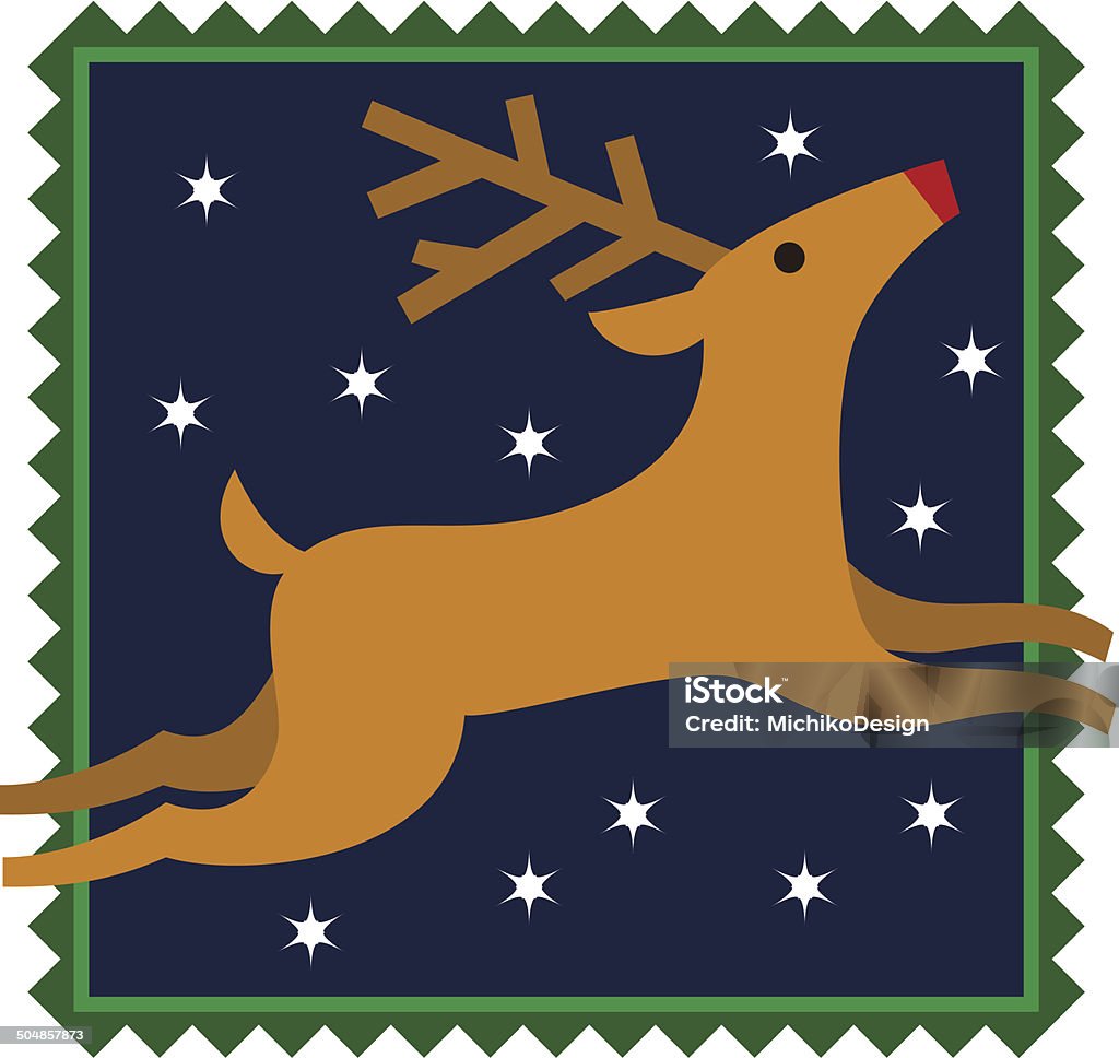 Stelle di Natale e renne - arte vettoriale royalty-free di A forma di stella