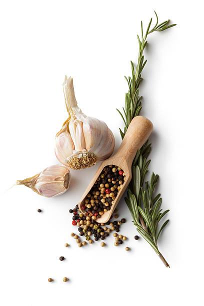 Ingredients: Garlic, Pepper and Rosemary More Photos like this here... garlic bulb photos stock pictures, royalty-free photos & images