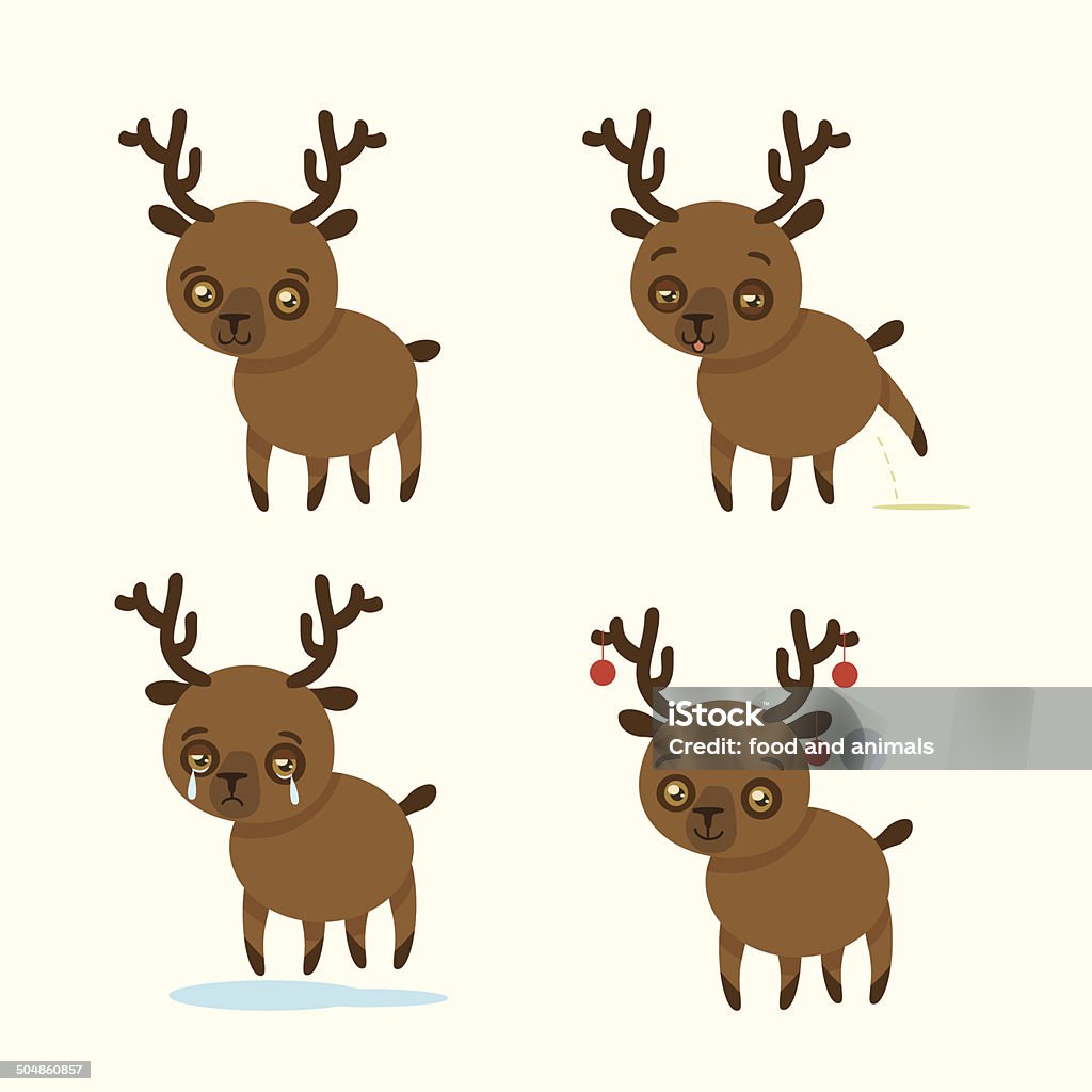 funny deer Animal stock vector