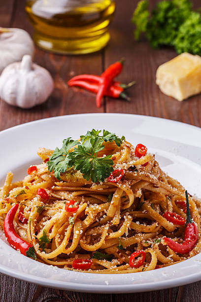 istock Homemade linguine pasta in arrabbiata sauce. 504863370
