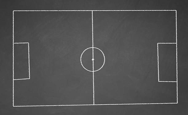 istock football field drawn with chalk on blackboard 504863600