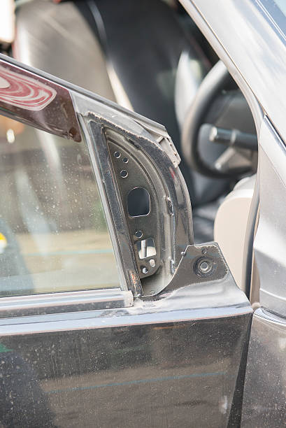 istock Car side mirror removed after accident 504864428
