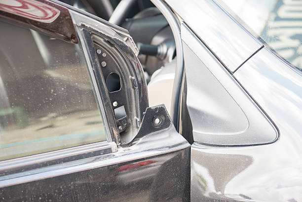istock Car side mirror removed after accident 504864762