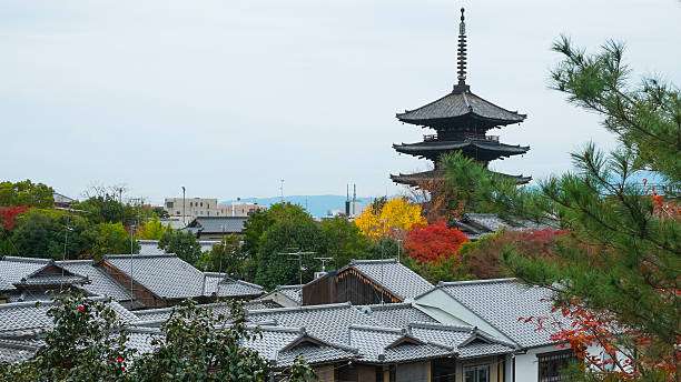 istock Pagoda in Japan , Cloudy 504865316