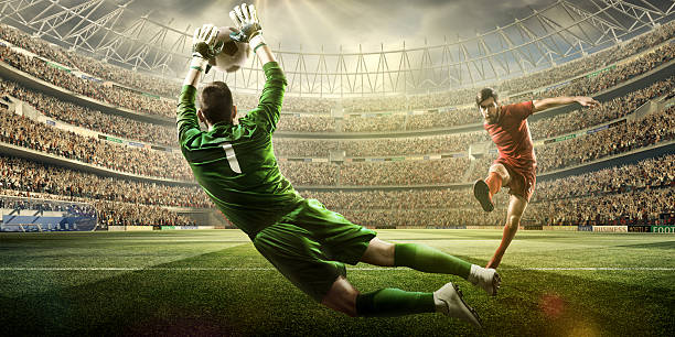 istock Soccer game moment with goalkeeper 504866564
