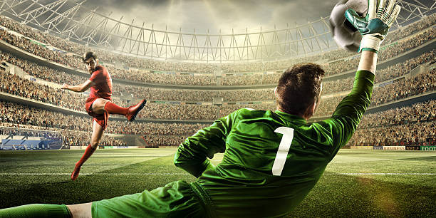 istock Soccer game moment with goalkeeper 504866736