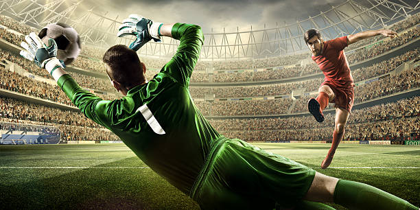 istock Soccer game moment with goalkeeper 504866884