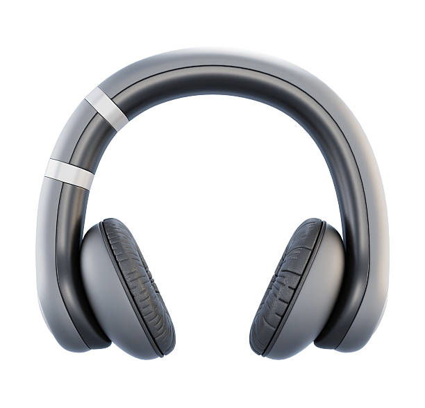 istock Headphones front view on a white. 3d. 504867750