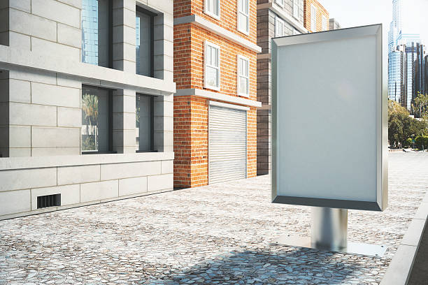 istock Blank billboard on empty street in the afternoon, mock up 504867772