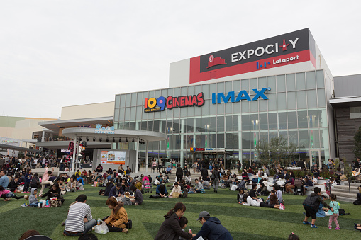 Osaka, Japan - November 23, 2015: People around the LaLaport EXPOCITY in Suita, Osaka, Japan. It is one of Japan's largest multi-use entertainment and shopping complex.