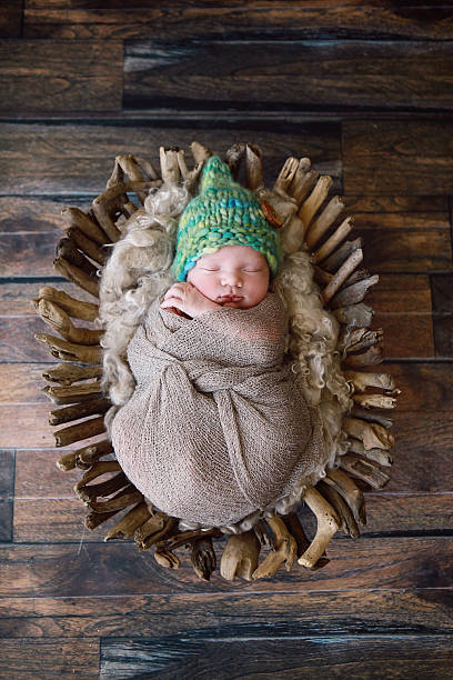 istock Newborn Wearing Gnome Hat 504869740