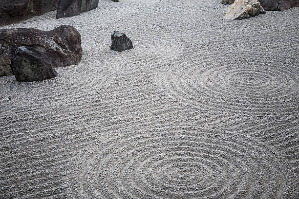 japanese zen stone pebble garden texture