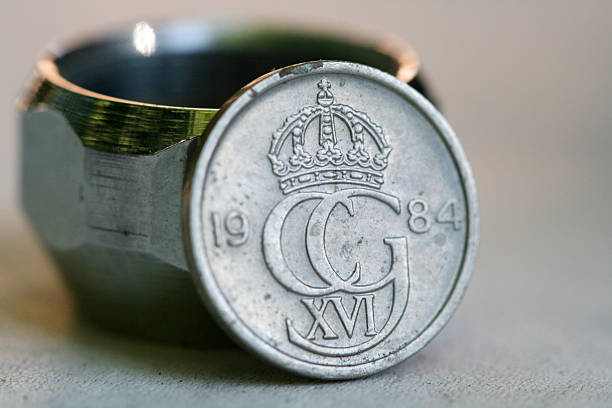 istock Old coin from Sweden , macro 504876070