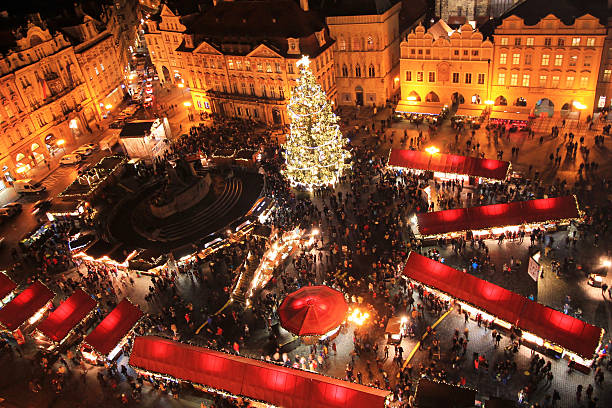 Christmas Markets in Prague stock photo