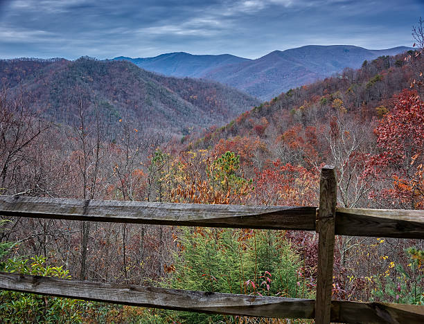 carolina do norte mountain view - famous place appalachian mountains autumn awe imagens e fotografias de stock