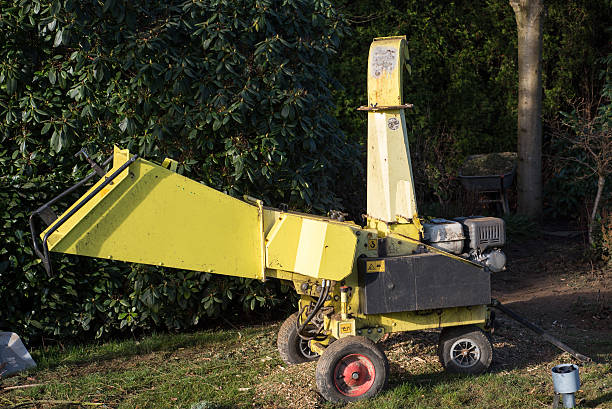 istock motor wood chipper standing in the park 504882710