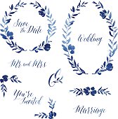istock Watercolour Wedding Invitation Design Elements 504885092
