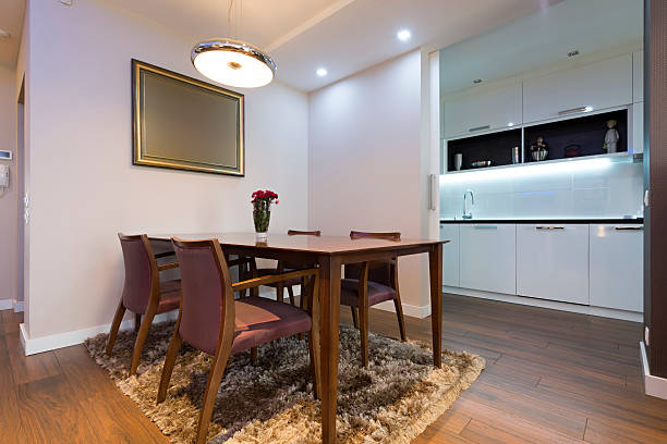 istock Dining area in luxury apartment 504886122