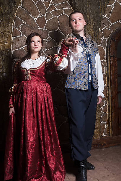 istock Attractive couple in retro dresses dance 504889814